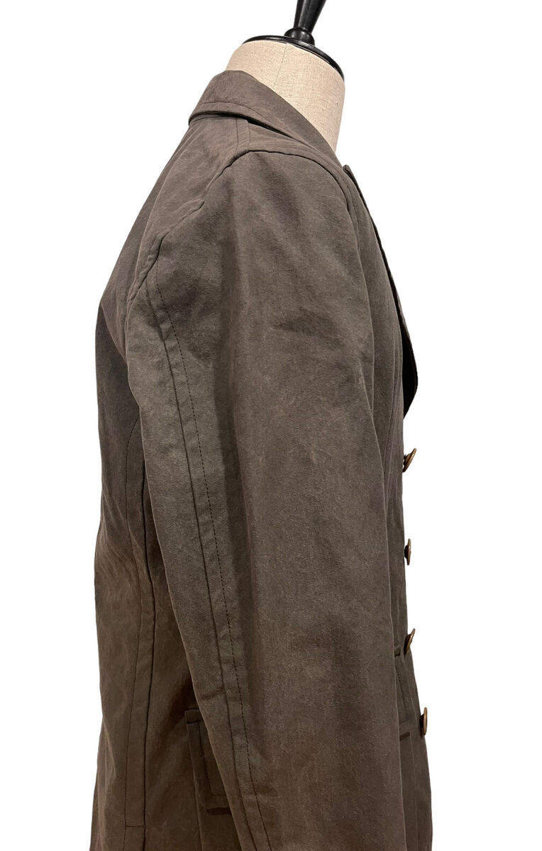 Nigel Cabourn Military Pea Coat Jacket Oil Cloth Wax Cotton Nigel Cabourn Military Pea Coat Jacket Oil Cloth Wax Cotton