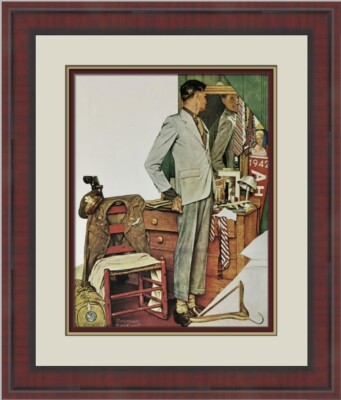 Norman Rockwell An Imperfect Fit Custom Framed Print