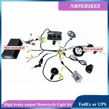 High brake output Motorcycle Light kit Front Tail Flasher horn voltage converter
