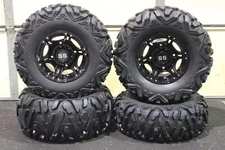SPORTSMAN 570 26" QUADKING ATV TIRE & VIPER BLK WHEEL KIT POL3CA BIGGHORN