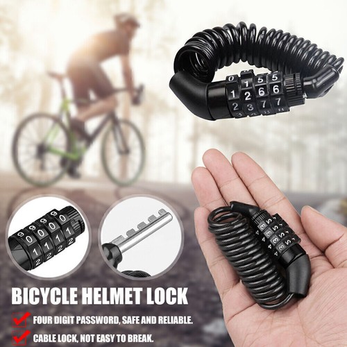 Antivol Vélo à Câble Acier Manganèse Avec Code 4 Chiffres - Neuf