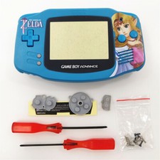 Zelda Princess Shell Case Housing for Nintendo Game Boy Advance GBA - Light Blue