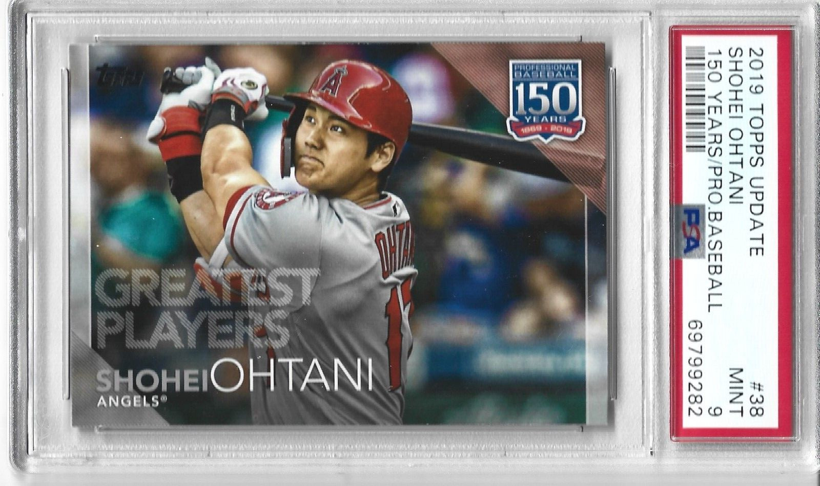 2019 Topps Update Shohei Ohtani 150 Years Pro Baseball #38 PSA 9 Mint