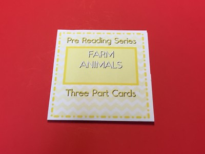 Montessori - Pre-Reading Series - Three Part Cards And Folio - Farm Animals