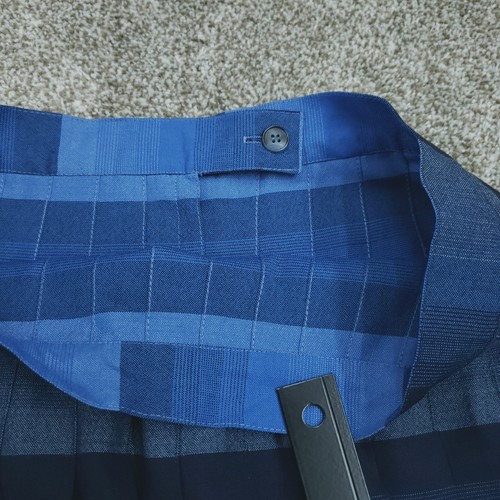 Pendleton Midirock Damen Größe 8 Blau Kariert Wolle Plissee Wendeknopf Reißverschluss - Bild 11 von 21