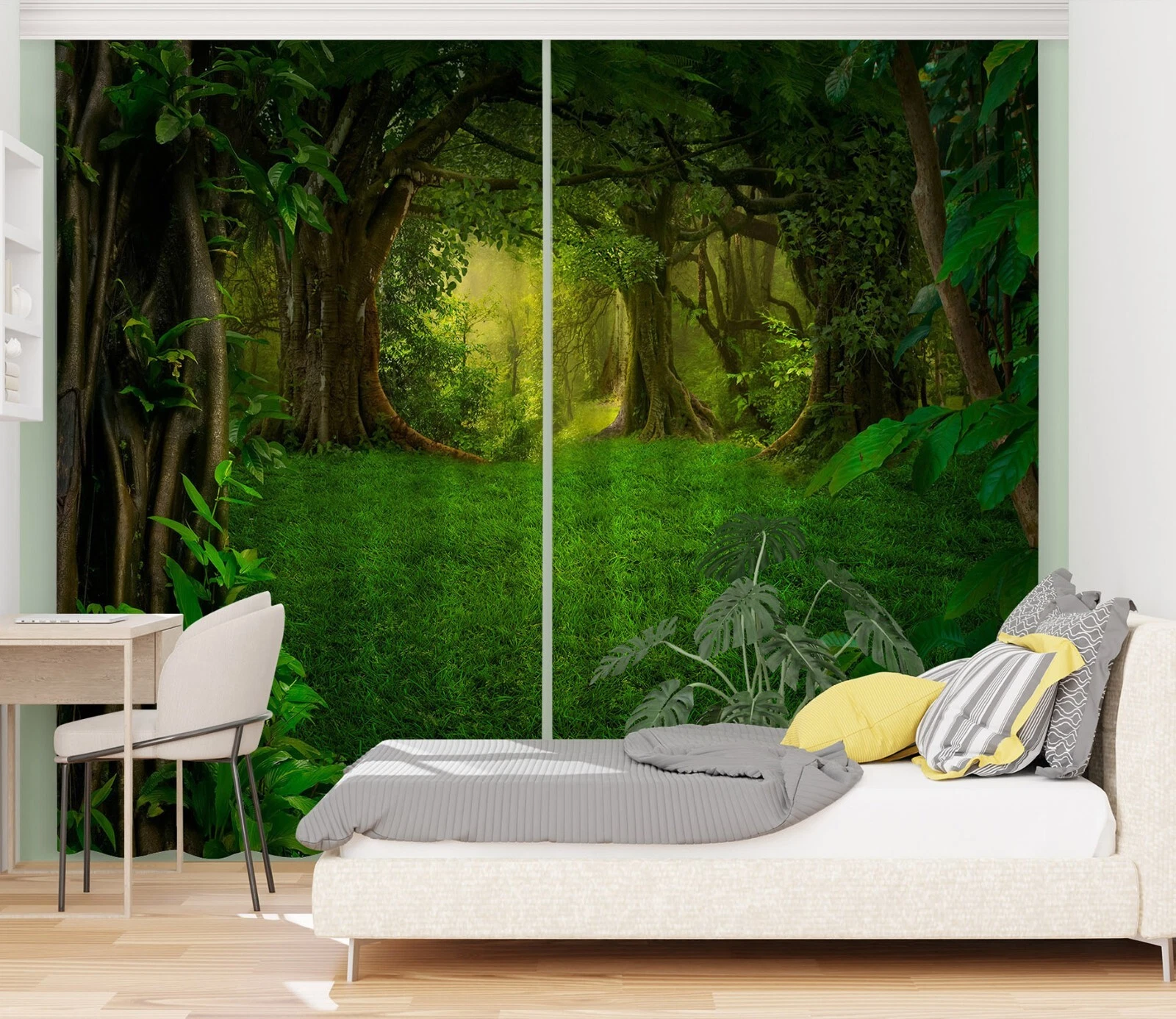 3D Quiet Forest ZHUC187 Photo Curtain Window Blockout Fabric Vera 2023