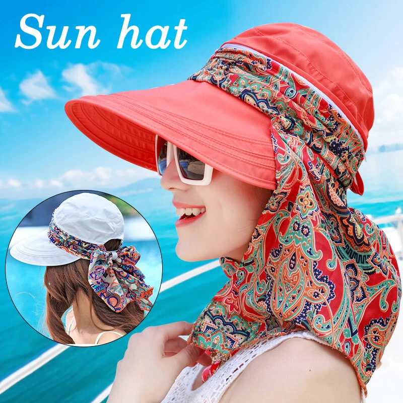 Summer Anti-UV Women Protective Hat Outdoor Sun Cap Wide Brim