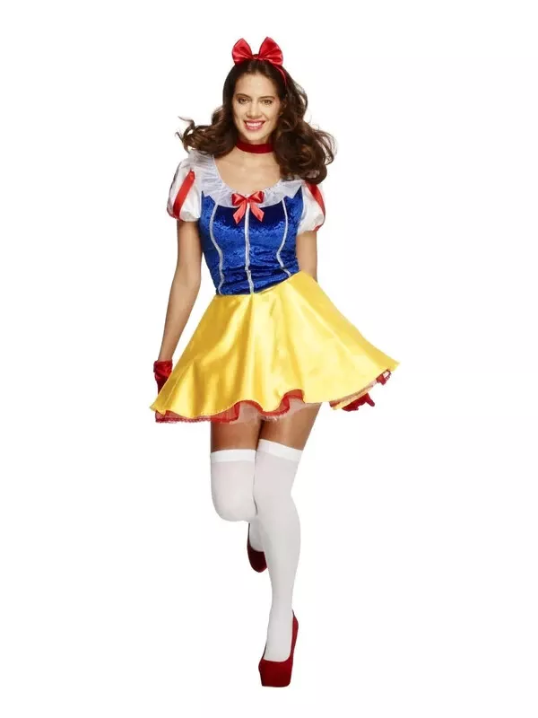 Ladies Sexy Snow White Costume Fever Fairytale Princess Fancy Dress Cosplay