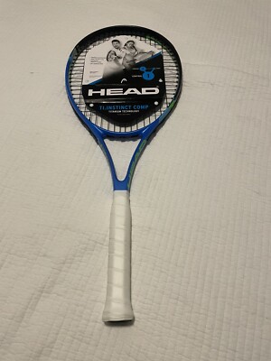  HEAD - Ti. Instinct Comp - Pre-Strung Tennis Racket - Grip Size 4 1/4-2 In Blue