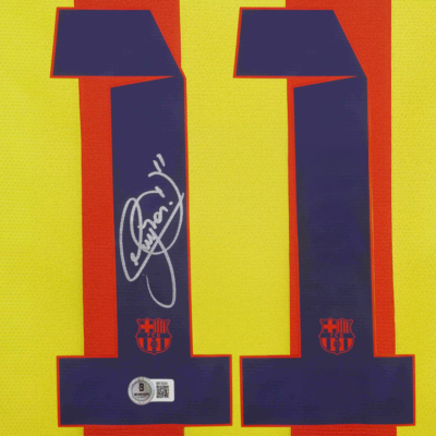 Neymar Jr Signed FC Barcelona Away Soccer Jersey #11 with Beckett