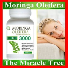 4X BOTTLE OF Moringa Oleifera Vegetarian 240 Doses NATURAL ORGANIC SUPERFOOD