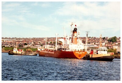 Shoun Venture Chemical Tanker Photo VTG 4x6'' London Waters c 1980's IMO 8419063