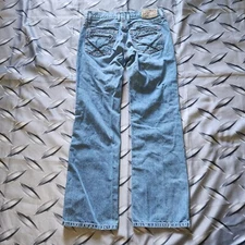 VTG Y2K Hugo Boss Jeans Men's 33x32 Blue Bootcut Designer Denim Button Fly 