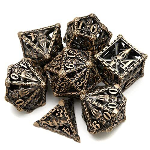  Metal dice Set D&D, Polyhedron DND7 Dungeons and