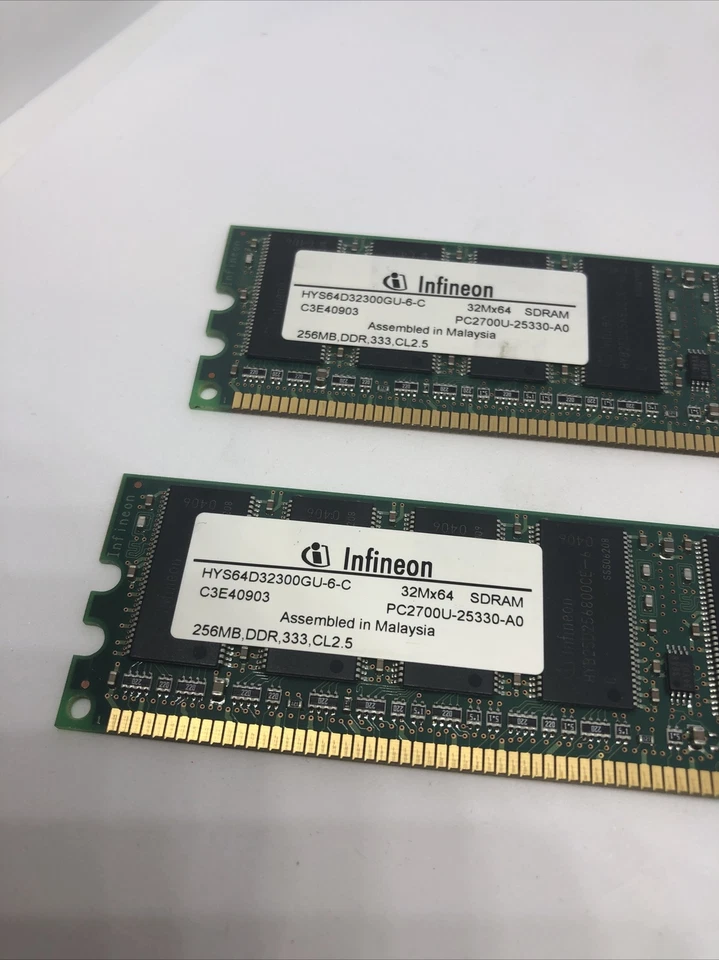 NEW 2x 256MB 512MB Total HP Memory 305957-041 PC2700 DDR 333 SDRAM Samsung etc.. - Image 4 of 4
