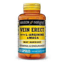 Mason Natural Vein Erect with L-Arginine & Maca - Supports Sexual Health 80 caps