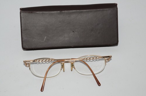 Anne Klein Gold Half Rim Italy Eyeglass Glasses Frames 2481 108 48 19 135 - Picture 2 of 8