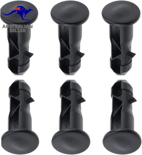 6 PCS Wheelie Bin Lid Hinge Pins 65X18Mm Black Plastic Fit for 240 Liters Outdoo - Picture 4 of 12