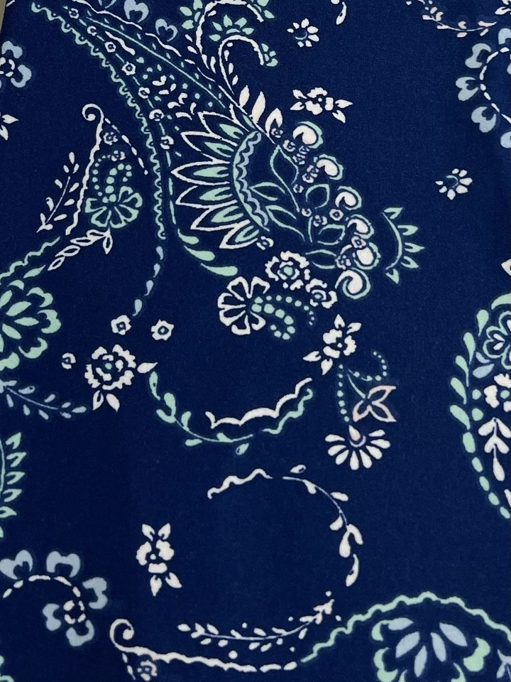 Leggings LuLaRoe OS Talla Única Bandana PAISLEY Azul Divertido Flores Hojas Elásticas Foto 2 de 4
