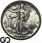 1942 Walking Liberty Half Dollar Frosty Solid Gem BU++