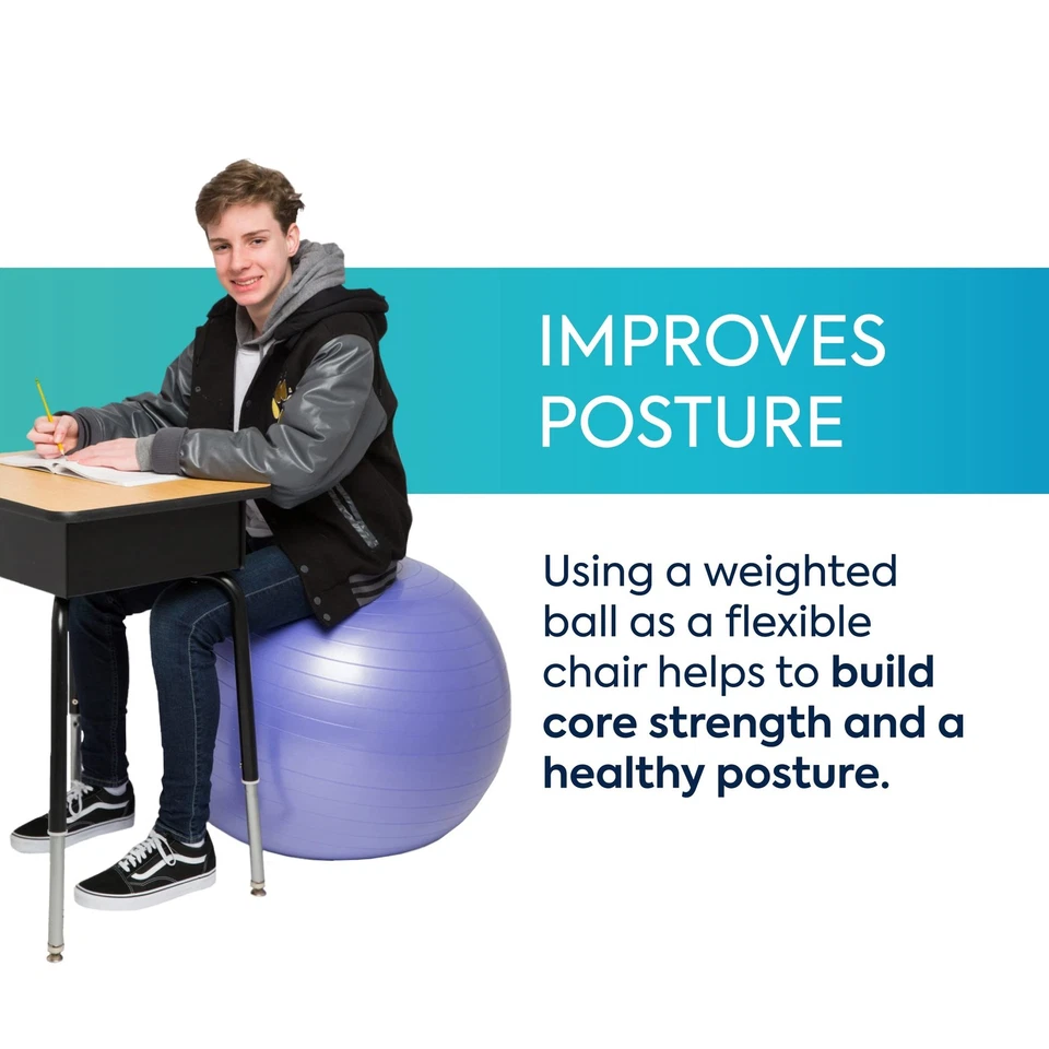 Bola de equilibrio Bouncyband - Crea asientos flexibles para mejorar el enfoque en la escuela,... Foto 4 de 4