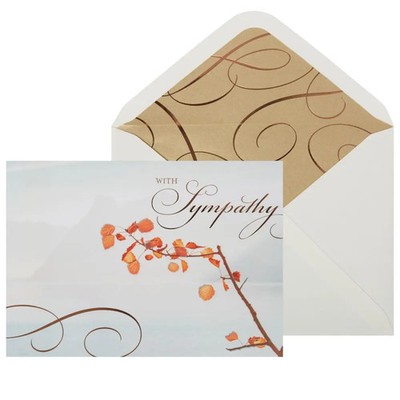 NIQUEA.D,  Photo Scene with Vellum Branch Sympathy Card