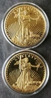 Two Proof 1oz Silver St. Gaudens Rounds in Capsules