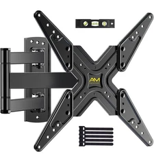 TV Mount, Full Motion TV Wall Mount Swivel and Tilt for 26-60 Inch TVs &