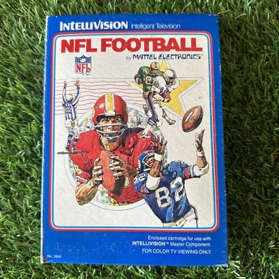 Vintage INTELLIVISION NFL FOOTBALL Game FCTVO EARLY RELEASE BOXED HTF 1979