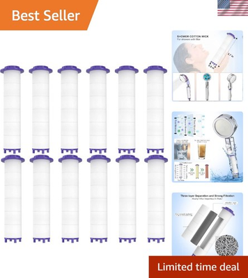 #ad Hydro Jet Shower Head Filter Set 12 Pieces High Pressure Handheld Vortex Turbo $15.14