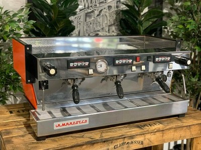LA MARZOCCO LINEA CLASSIC 3 GRUPPEN ORANGE ESPRESSO KAFFEEMASCHINE...