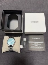 Import duty included  Citizen Automatic Watch Ice Blue Dial 40mm SS  with Box &