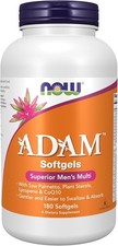 NOW Foods Adam Superior Men's Multivitamin Softgels 180 Saw Palmetto CoQ10 11/26