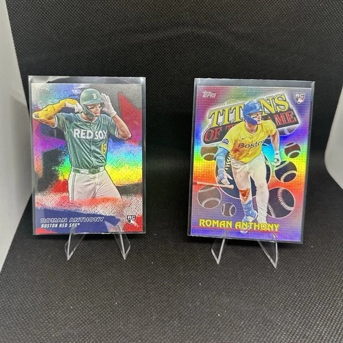 Topps Heritage & Titans of the Game 2025 Roman Anthony Red Sox Rookie Card Lot