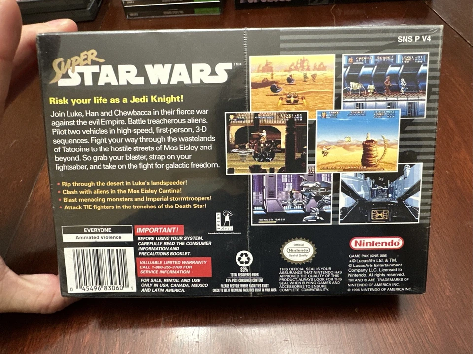 Super Star Wars (Nintendo SNES, 1996) New In Shrink! - Image 3 of 4