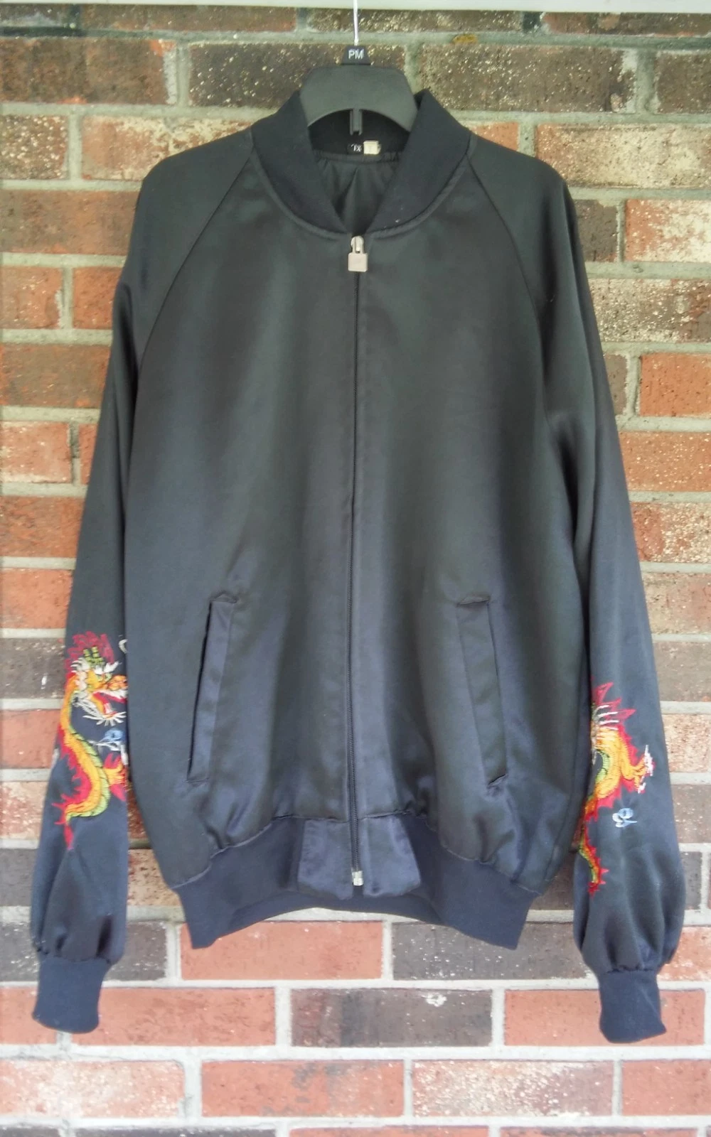 Japan Souvenir Jacket, XL, Black, Sukajan Dragon, "FAR EAST TOUR - JAPAN" image 2