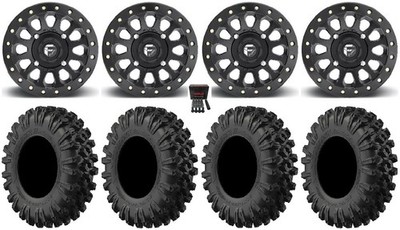 Fuel Vector Bdlk 15'' Wheels 32'' MotoRavage XL Tires Can-Am Commander Maverick