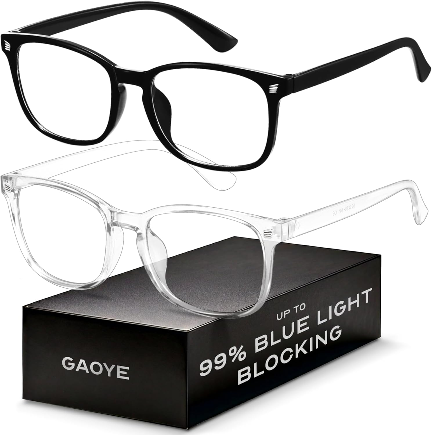 Blue Light Blocking Glasses - Fashion Square Eyeglasses, anti UV Ray Computer Ga