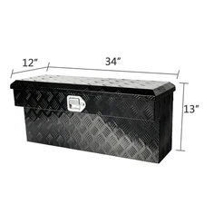 34"x12"x15" Aluminum Side Tool Box for Truck Pickup Trailer Storage Bed w/Lock