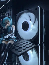 120mm PC Fan Figurine Shelf – 3D Printed Gaming Figure Stand – PC Fan Cover