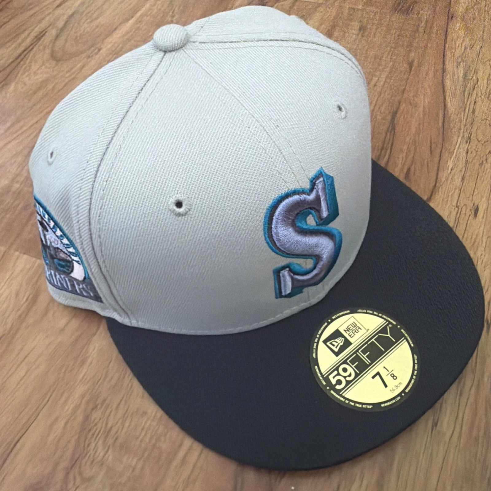 Seattle Mariners, New Era, Fitted, Hat, Stone Dome, Grey Brim, Pinky 7 1/8
