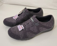 NEW Womens Skechers Air-Cooled Memory Foam Size 10 Slip On Gray Sneakers 23855