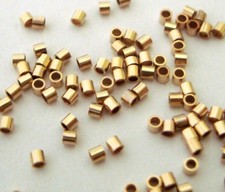 200pcs 14k Gold Filled crimp bead Micro Tubes tiny spacer 1mm made in USA GF01