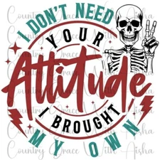 Sublimation Transfer Additude Skull Ready To Press Heat Transfer