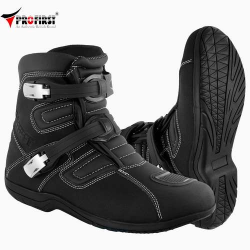 Men Motorcycle Leather Boots Waterproof Motorbike Shoes UK Size CE Armoured Boot