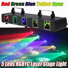 5 Lens 5 Beam RGBYC Laser Stage Light Disco Show DMX Party Lighting Projector