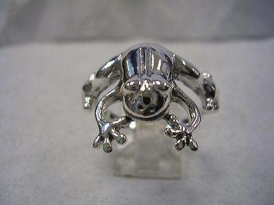 FROSCH RING IN STERLINGSILBER IN ALLEN GRÖßEN