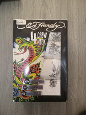 Ed Hardy Crewneck Shirt 4-Pack Men's Small White Short Sleeve Shirts NEW in BOX