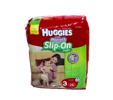 Vintage 2010 Huggies Little Movers Slip-On Diapers Size 3 Pack of 26 Diapers