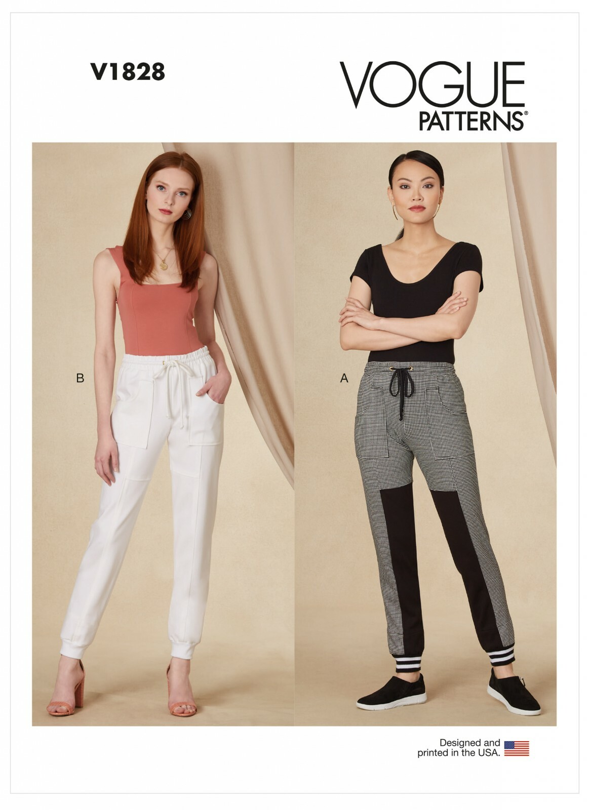 Vogue Easy SEWING PATTERN V1828 Misses' & Petite Track Pants/Trousers XS-XXL